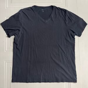 Bonobos Mens Sz L Dark Charcoal Gray Standard Fit V Neck T-Shirt Cotton